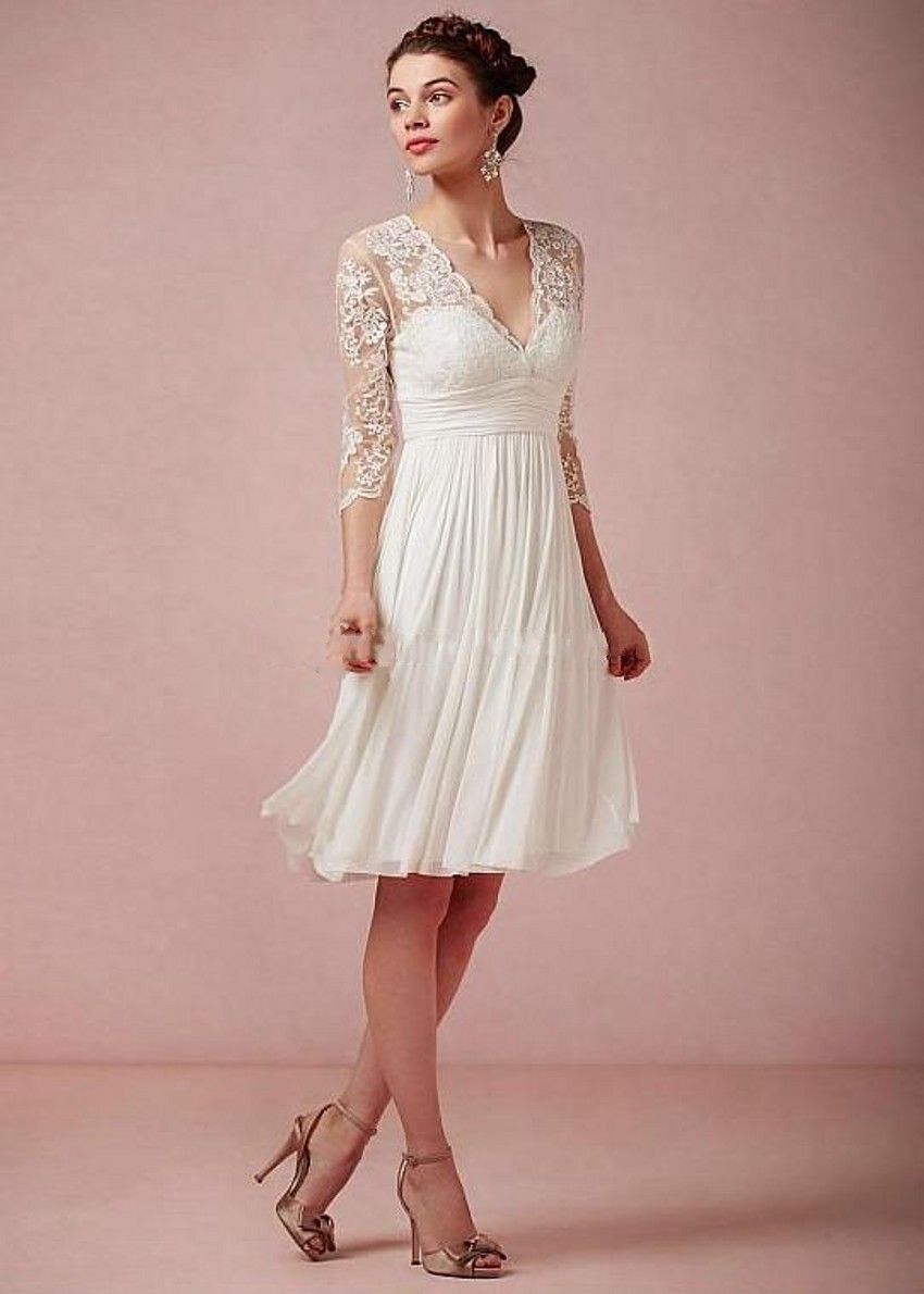 casual ivory wedding dress