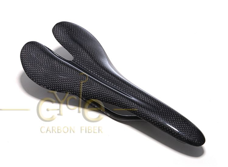 Lightweight Glossy Full Carbon Fiber Saddle for MTB Road Bike Seat Matt Black