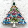 Toptan Moda Broş Rhinestone Noel ağacı Pin Noel Hediye C101666 broş