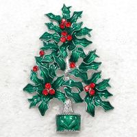 Atacado Moda broche de strass esmalte árvore de Natal Pin Broches Christmas Gift C101667