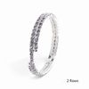 Brazalete de dama de honor con diamantes de imitación de plata brillante