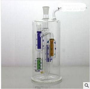 Novos tubos de água de vidro de gamão multi-camada cheia de cor