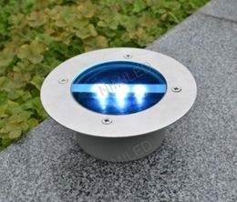 -Outdoor Solar Power 3 LED-Lampen Light Begrabft Lampenweg Way Garden Unter Bodendeckel