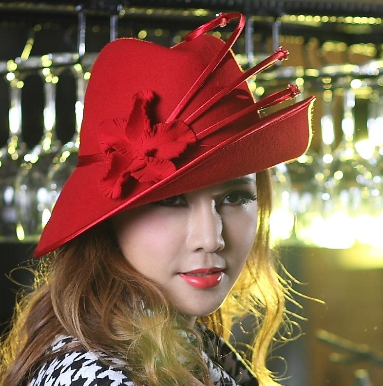 2020 Women Ladies Wool Felf Hat Derby Church Wedding Cocktail Evening