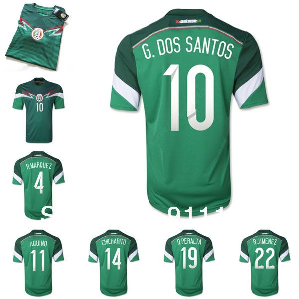 2017 2014 Brazil World Cup Mexico National Team Soccer Jersey Mexico