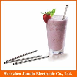Hot Staight Stainless Steel Straw Reusable Drinking Straw Straight Straw With The Brush 10 Sets Free Shipping