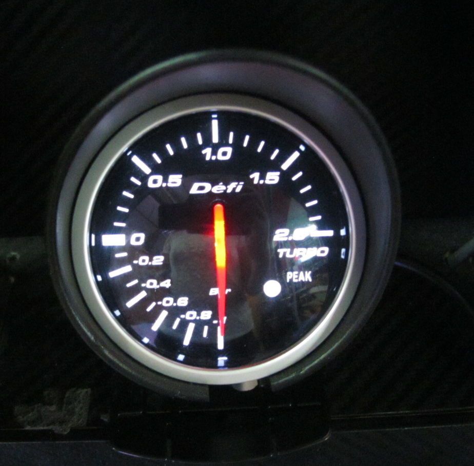 New Brand Defi BF Gauge Boost Gauge Turbo Gauge Red Light And White