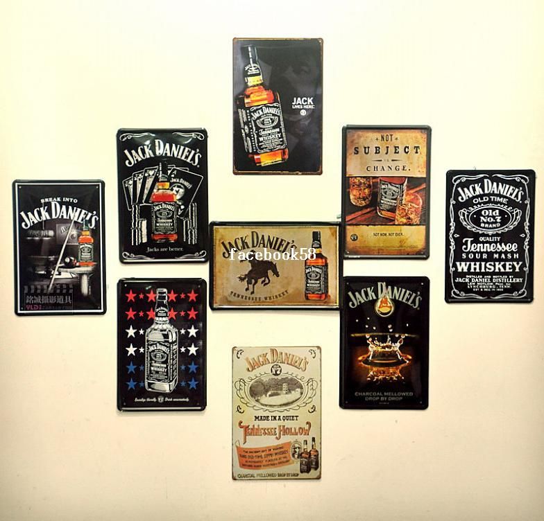 9pcs lot jack daniel bar dining room wall