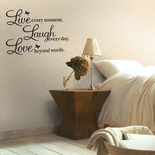 Removable Wall Art live every moment, laugh every day, love beyond words life vinyl Removable Wall Art live every moment, laugh every day, love beyond words life vinyl