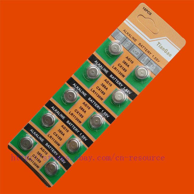 10X AG10 LR1130 389 SR1130SW Alkaline Battery FREE TQP Car Battery