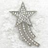 Wholesale Clear Crystal Rhinestone Star Shaped Brooch, Fashion Brooches pin,wedding party Costume jewelry gift C734 A