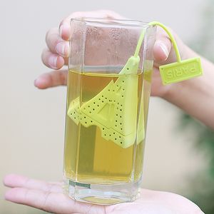 Eiffel Tower Silicone Loose Tea Strainer Herbal Spice Infuser Tea Leaf Filter Spoon Diffuser Green Orange pink235h