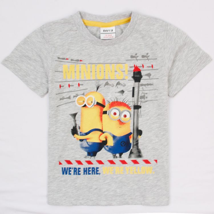 Boys Set Childrens Denim Shorts Tee Suit Age 1-7 Kids Clothes T Shirt Minions Summer Suit