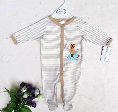 100% cotton infant Romper Bodysuits pjs outfits sleeper 