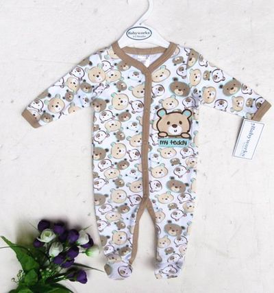 100% cotton infant Romper Bodysuits pjs outfits sleeper 