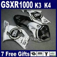 Hochwertige Verkleidungen für 2003 Set 2003 2004 SUZUKI K3 GSXR 1000 White Black Lucky Strike GSXR1000 03 GSX-R1000 04 Verkleidungsset GH38