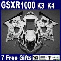 Wholesale Custom motobike set for SUZUKI GSXR K3 white black Corona fairing kit GSX R1000 fairings bodywork GSXR1000 GH43 gifts