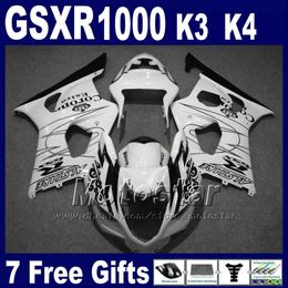 Custom motobike set for SUZUKI GSXR 1000 K3 2003 2004 white black Corona fairing kit GSX-R1000 03 04 fairings bodywork GSXR1000 GH43+7 gifts