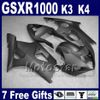 High quality fairings set for 2003 2004 SUZUKI K3 GSXR 1000 all matte black bodywork GSXR1000 03 GSX-R1000 04 fairing kit GH41