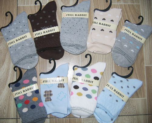 Senhoras meias de algodão das mulheres meia perna mais quentes meias misturadas 55 pares / lote # 3485