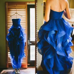 royal blue beach wedding dress