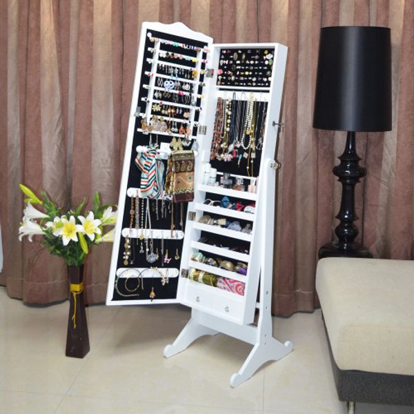 2020 Wood Jewelry Box Armoire Cabinet Storage Organizer 2020 Wood Jewelry Box Armoire