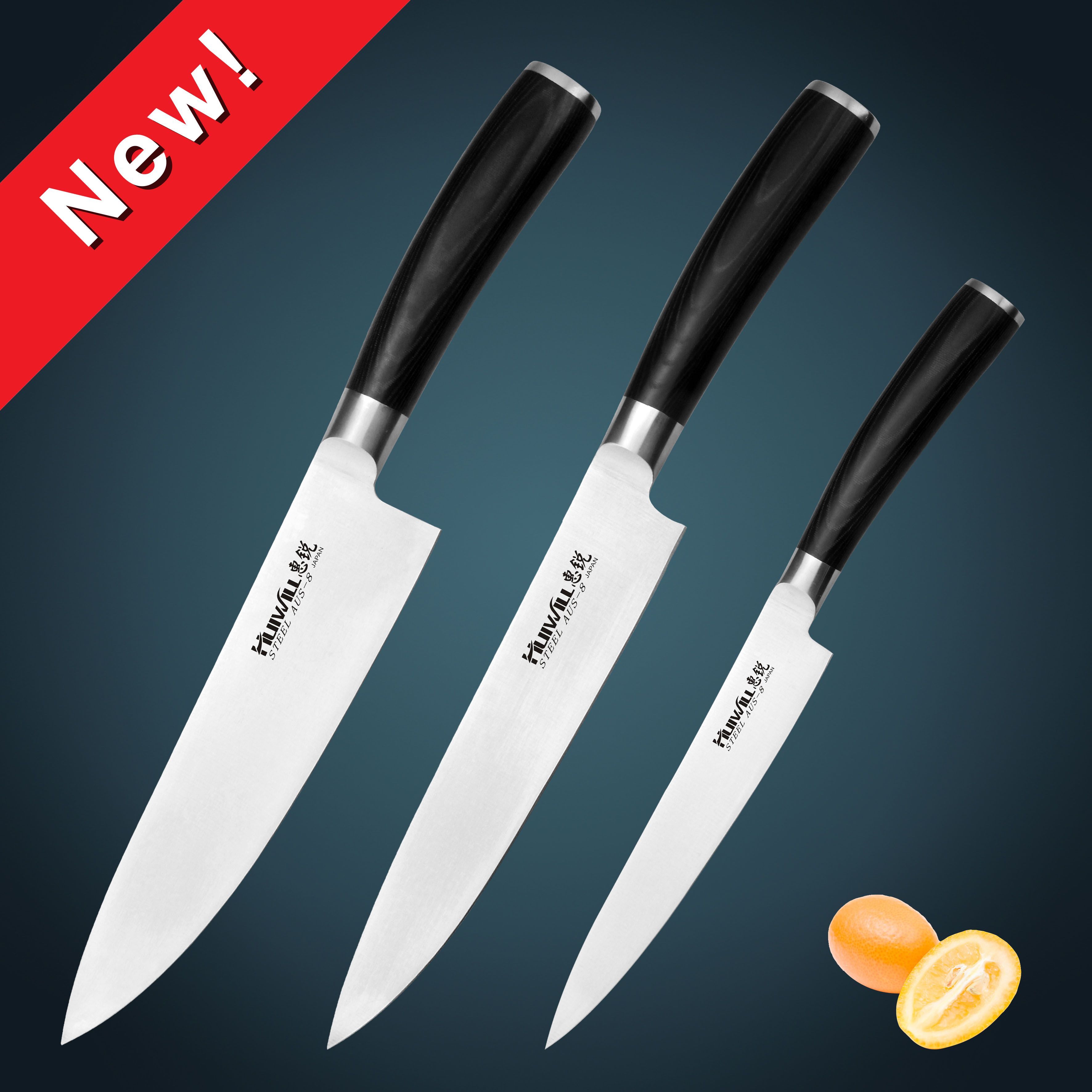 Uncategorized Kitchen Knife Design new design japanese aus 8 stainless steel kitchen knife set with double forged g10 handle japan knives kn