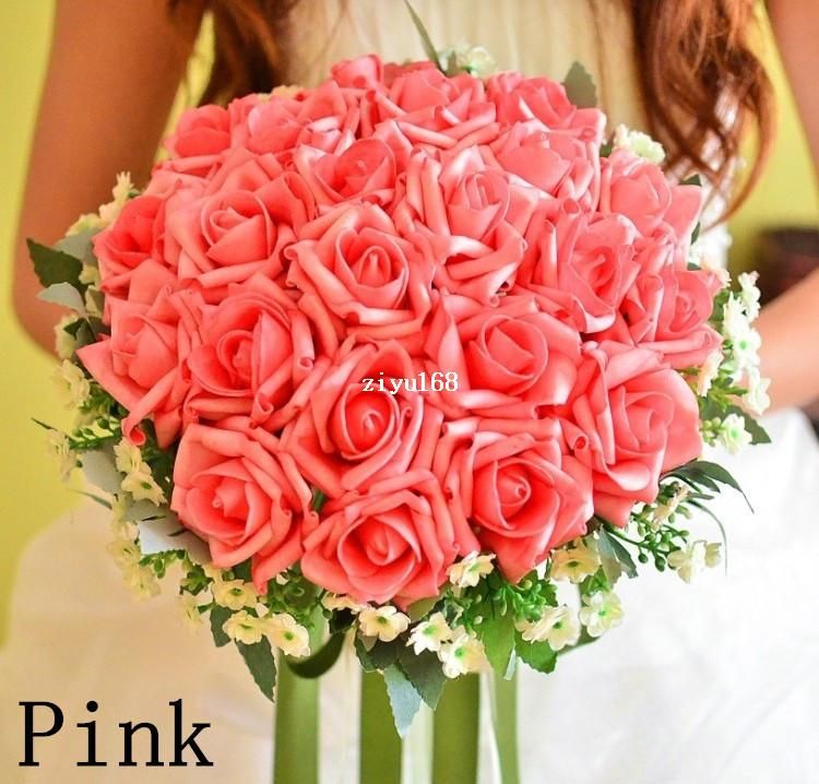 High Quality Silk Artificial Bride Hands Holding Rose Flower