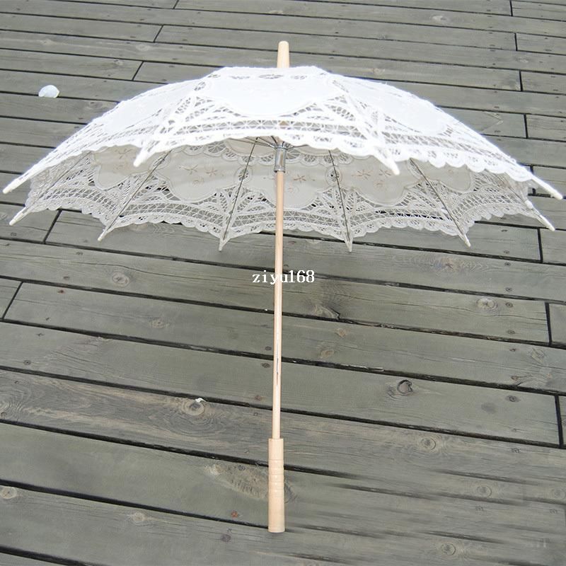 Standard Antiqued Battenburg Lace Parasol main image 1