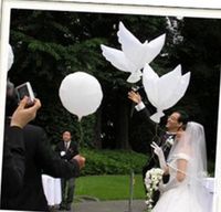 Свадебные украшения белый голубь шар белые свадебные воздушные шары экологически чистые биоразлагаемые гелиевые шарики вечеринка в пользу 10 шт. / Лот