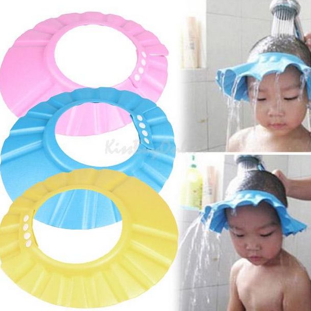 2014 NEUE Einstellbare Dusche schützen Shampoo für baby gesundheit Baden wasserdichte kappen kinder Waschen Haar Schild Hut Mit Drop Shippin7229542