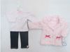 2015 Kış Bebek Kız Suits Çocuklar Çocuk Setleri Ceket + T Gömlek + Pantolon Kıyafetler 3 PC Set Kızlar Giysileri # 3503