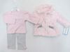 2015 winter baby meisjes pakken kinderen kinderen sets jas + t-shirt + broek outfits 3 st instellen meisjes kleding # 3503