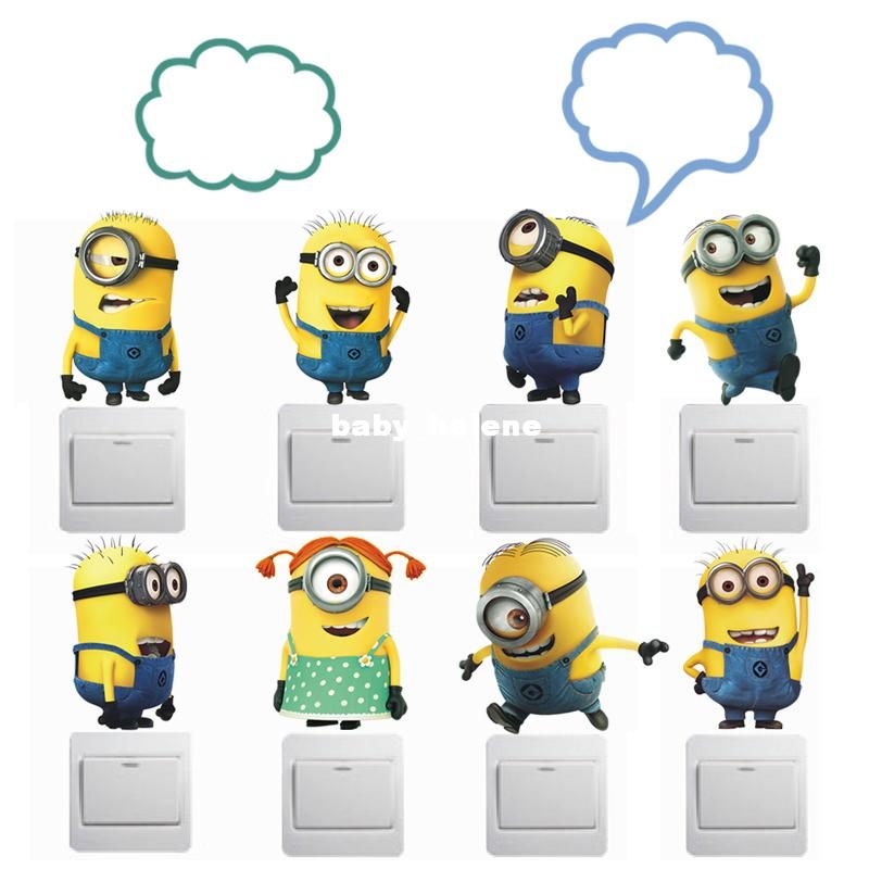 Minion Wall Decor cute cartoon minions combo switch sticker diy 3d toilet sticker Minion Wall Decor cute cartoon minions combo switch sticker diy 3d toilet sticker