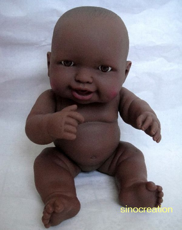 Lovely Black Silicone Reborn Baby Doll