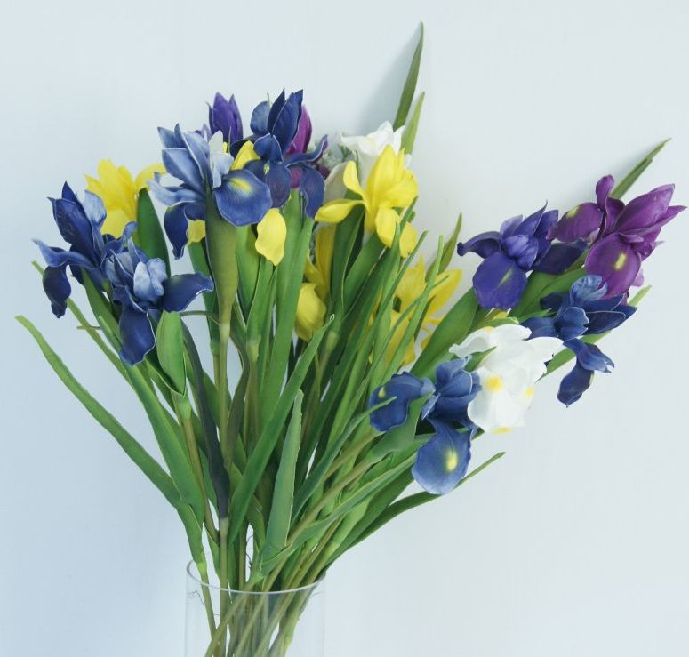 Real Touch Flowers Latex Artificial Iris Multicolors Wonderful