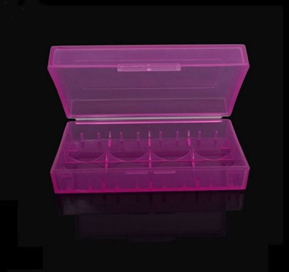 Em estoque caixa de bateria de plástico recipiente de armazenamento de segurança titular do recipiente colorido pack baterias para 2 * 18650 ou 4 * 18350 li-ion bateria e-cig DHL