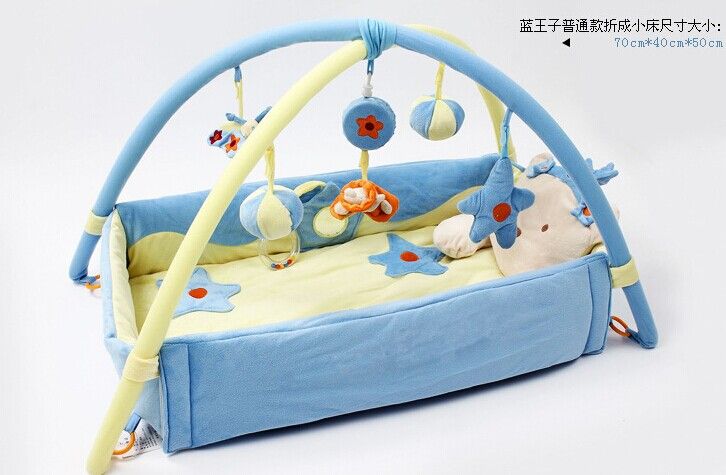 blue baby play mat