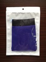 18 * 26 cm claro + branco pacote de plástico saco de embalagem saco poli saco zip lock bag para roupa interior 100 pçs / lote frete grátis