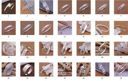Mixed 50 style 925 silver bracelet multi-style bracelet charm bracelets opening hard body 50pcs/lot