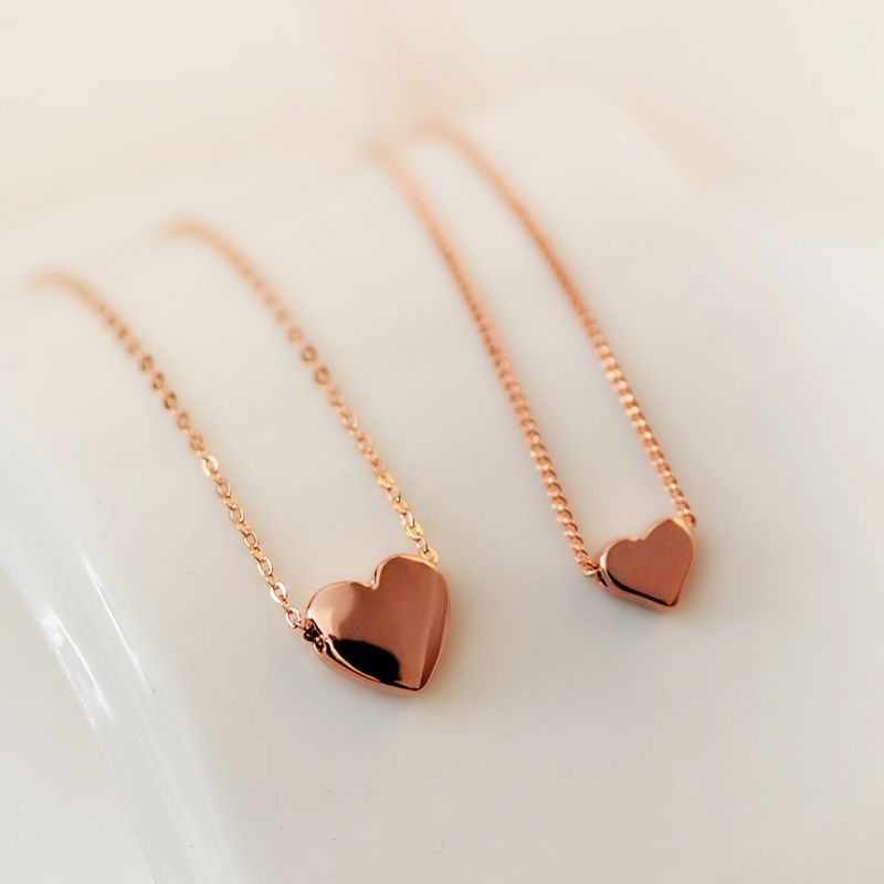 2019 Love Clavicle Chain Short Necklace Korean Jewelry 14k ...