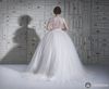 2019 линия бальное платье свадебное платье Jewel аппликациями плиссе Тюль Sheer-Illusion Lace Длина Кнопка пола Свадебные платья сшитое