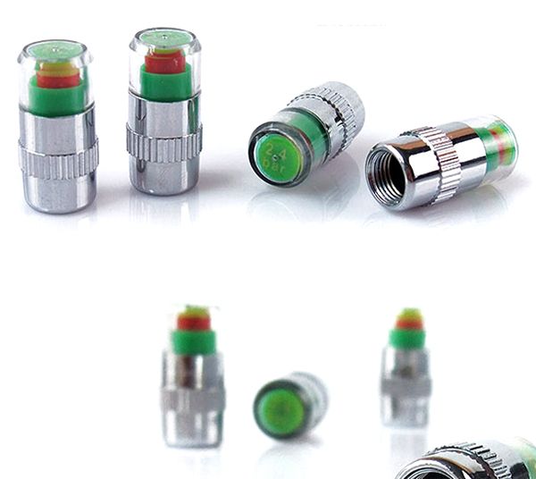  Car Auto Pressure Monitor Valve Caps Tire Valve Stem Cap 2.4 Bar Sensor Indicator 36 PSI Eye Alert