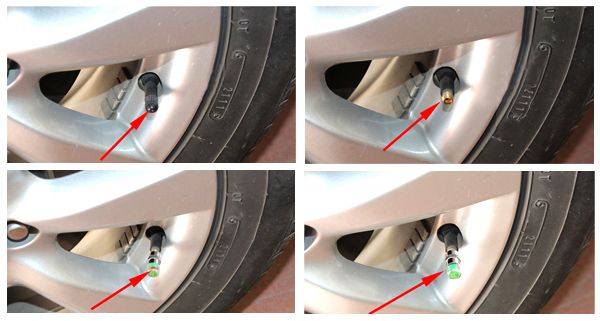 Ferramentas Diagnósticas 2.4 Bar Carro Pneus Pressão Alerta Monitor Detectando Indicador Auto Pneu Válvula de Caules Capas Visíveis Carros Acessórios