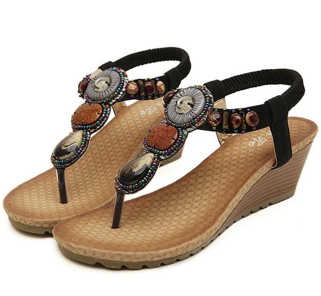 small wedge flip flops