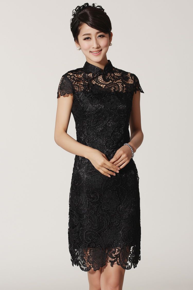 traditional chinese black dress