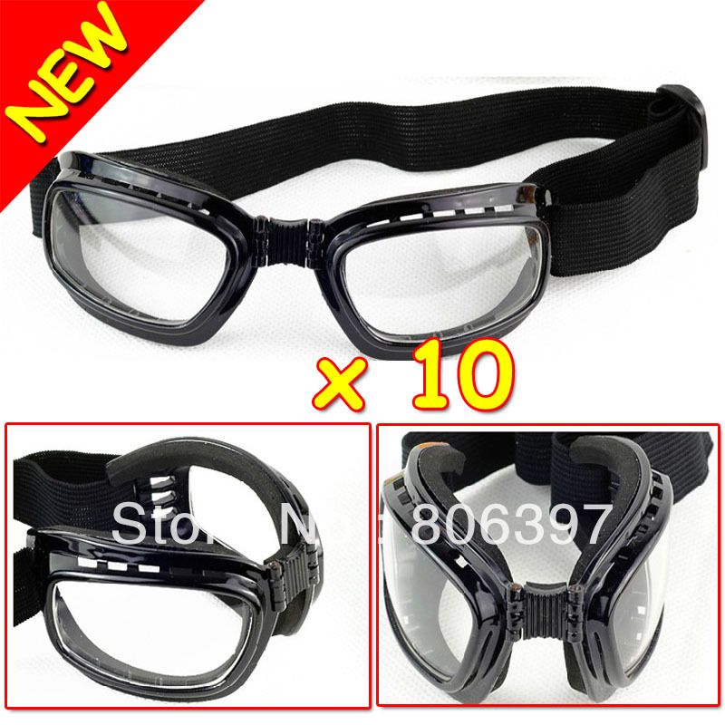 2013 New 10 Folding Windshield Frame Glasses Retro Ski Bike Motorcycle