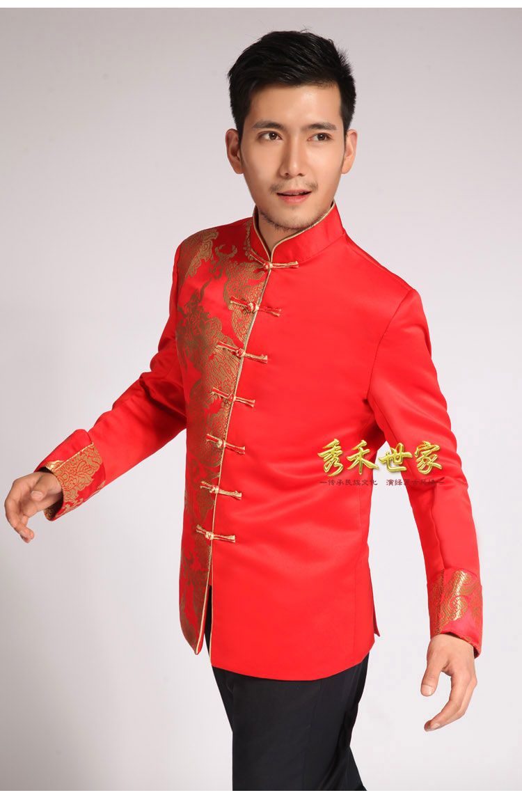 2014 Traditional Chinese Reformed Cheongsam Qipao Dress Groom Tuxedos ...