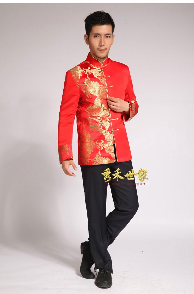 2014 Traditional Chinese Reformed Cheongsam Qipao Dress Groom Tuxedos ...