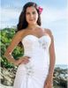 2019 Nieuw ontwerp Witte chiffon Summer Beach trouwjurken Sweetheart kralen ruches sweep sweep trein backless sheath zomer dres8429031